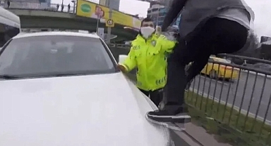 KORNA ÇALAN ARACA UÇAN TEKME ATTI