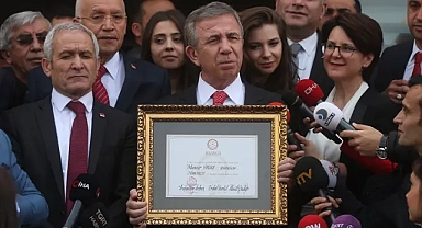 BAŞKAN MANSUR MAZBATASINI ALDI